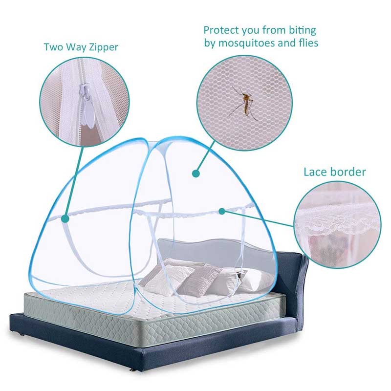 Folded Feature mosquito net for bed, folding mosquito net tent, mongolia folding mosquito net for children and adult